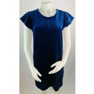 Cynthia Rowley Navy Blue Velvet Dress